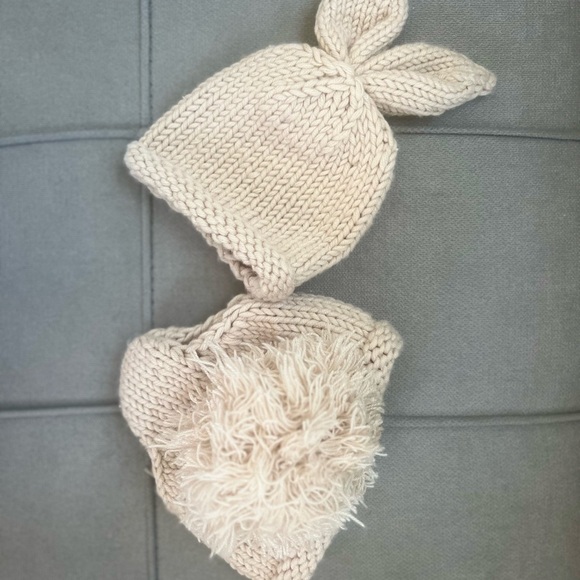 Newborn Rabbit Outfit, photoset rabbit ear beanie and bottoms - Picture 4 of 4